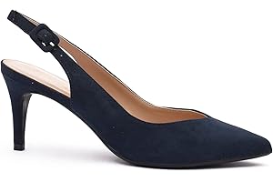 Pecellin Peinado - Zapato de Tacón Salón Destalonado - Tacones para Vestir Mujer - Calzado Clásico - 7,5 CM