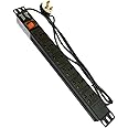 XForm 1U rack-mounted 6-way;13A UK Plug PDU Power Strip Network Cabinet Rack Socket; 1.8M Extension Cable; BlackColor aluminum