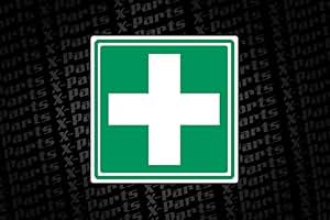 Autocollant Croix Premiers Secours Blanc | Armoire Médicale Résistant UV