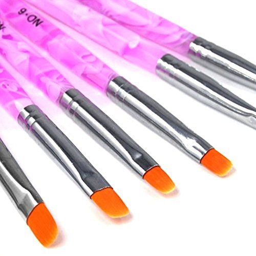 Demarkt 7-teilig für Nailart, UV-Gel, Acryl, Onestroke Pinselset - 4