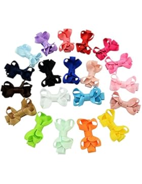 De feuilles 20pcs Mädschen Haarclip Baby Haarschleifen niedlich Haarspangen Bijou Schleife Haarklammer Bowknot...