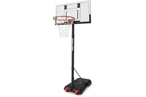 JugaToys - Canasta Baloncesto Exterior - Base con Ruedas Portátil - Incluye Balón e Hinchador - Altura Ajustable Máximo 236 cm - Estructura Resistente - Juego Exterior para niños +3 años
