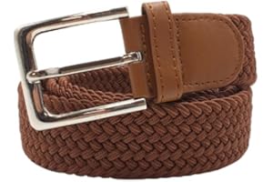 MAGIC SELECT Męski, pleciony elastyczny pas o szerokości 4 mm, regulowany do sukienki, dżinsów, dżinsowych szortów