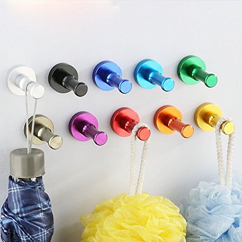 QHGstore Colorful Space Aluminium Farbe Kleiderhaken Küche Tür Hinterhaken Wand Badezimmer Dunkelblau - 4
