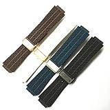 Meaningg Marken der Frauen Männer 25 * 19 21 * 14mm, Schwarz, Blau, Braun, Weiß Silikon-Gummi-Uhrenarmband-Gurt-Armband HUBLOT Big BANG Uhr, Black Men Größe, mit Goldschnalle