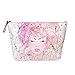 TaylorHe Make-up Bag Cosmetic Case Toiletry Bag Printed PVC zipped top Pink Floral and bird Beautiful girl