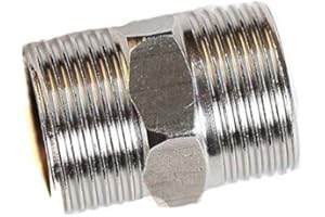 KANANA Edelstahl Gewinde-Fitting Doppelnippel Außengewinde 1/2" auf 1/2" (Gewindefitting)