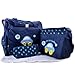 Produktbild 4tlg Babytasche Set Pflegetasche Tragetasche Wickeltasche Windeltasche Kinder Baby Blau