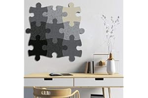 MCLEULLA Felt Memo Bulletin Board for Walls, 9 pcs Cork Board Tiles Wall Stickers, Jigsaw Puzzle Pin Eva Boards Self Adhesive to Keep Photos Display Board Pads Pictures Poster Goals Notes Decorative