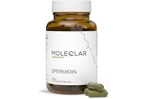 ‎MOLEQLAR MoleQlar Spermidin 60 Kapseln - Nahrungsergänzungsmittel mit Spermidin aus Chlorella-Algenpulver & Sojabohnenextrakt - 3 mg Spermidin pro Portion - zertifiziert in DE