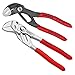 Produktbild KNIPEX Cobra Wasserpumpenzange + Zangenschlüssel 2 tlg Sanitär Rohrzange 86 03 180 Set 2 Wasserpumpen Zange 125 mm Schlüssel 180 mm 87 01 125