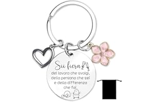 YZLPLP Portachiavi Collega Donne Regali per Amica Regalo Colleghi Idee Regalo Uomo Colleghe Amicizia Porta Chiavi Regalo per Colleghi Che Va Via Grazie Pensione Regali per Amica Maestra