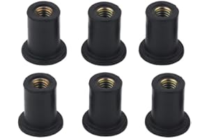 Tbest Gummimutter M4, Gummimutter M4,Well Nuts,6Pc M4 Rubber Wellnuts Kit Gummi Brunnen Muttern Windschutzscheiben Schrauben Bolzen Fastener Zubehör Für Motorräder Kayak Kanu Boote
