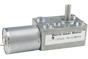 CHANCS CHACNS 370WG DC Moteur d'engrenage à vis sans fin 24V DC 101RPM Moteur Mini Turbine ver Pour l'équipement d'automatisation