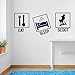 Produktbild Stunt-Scooter Eat Sleep Scoot Sport Fenster Aufkleber Wall Decor Sticker Wall Art Aufkleber Sticker Wand Aufkleber Aufkleber Wandbild Décor DIY Deco Abnehmbare Wandaufkleber Colorful Aufkleber, Vinyl, 14 - Dark Blue, M