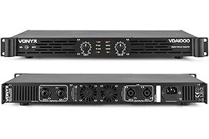 Versterker - Vonyx VDA1000 stereo versterker 2x 500W - Klasse-D - 1000W - Zwart