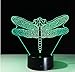 Produktbild Libelle form 3d led lampe nachtlicht cartoon 7 farbwechsel led illusion nachtlicht für erwachsene kindheit kinder geschenk dekor
