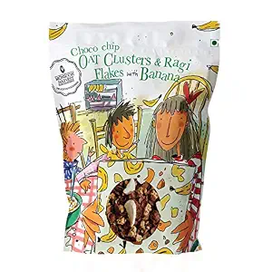 Monsoon Harvest Choco Chip Oats Clusters & Ragi Flakes with Banana, 1 Kg