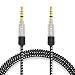 Tukzer Nylon Braided Premium 3.5mm Aux Audio Cable for Car (Silver and Black) RS.299.00