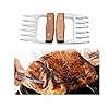 Edelstahl Fleisch Krallen 2 Stck Meat Claws Bbq Grill Party Gabeln Fr Pulled Pork Brenkrallen Mit Holzgriff Bbq Gabeln