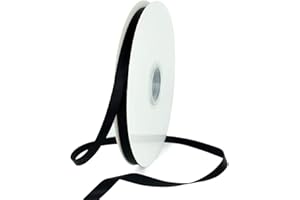 TONIFUL Satinband schwarz 10mm, 91 Meters Dekoration Geschenkband Fein Schleifenband, Stoffband für Hochzeit, Taufe und Geburtstag Geschenke Der Valentinstag Verpackung von Geschenken