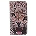 Produktbild Anlike für LG K4 (4,5 Zoll) Hülle / Handyhülle / Schutzhülle / Ledertasche / Tasche / Case / Cover / Flip Brieftasche / Bookstyle mit Standfunktion Kredit Karteneinschub und Magnetverschluß - Afrikanischer Leopard