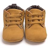 Jamicy® Baby Boy Girl Toddler Soft Sole Leather Shoes Infant Toddler Shoes (6~12Months, Khaki)
