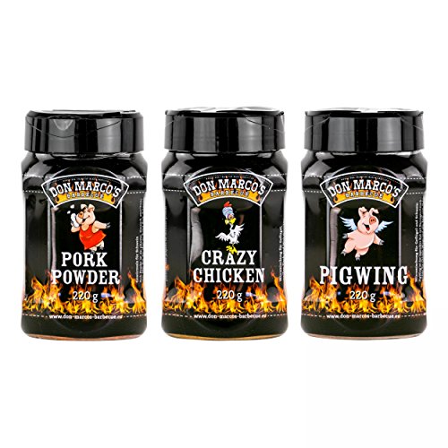 Don Marco`s KS0209 Don Marco´s Rub-Set: Pork Powder, Crazy Chicken & PigWing® Seasoning