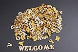 250+ Holz kleine Buchstaben (2cm) Alphabet Dekoration Selbstklebend (NF14)