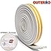 Price comparison product image OUTERDO Rubber Seal Foam Tape Foam Seal Strip,(5 Meters x2 attached seals, total 10 Meters) D Type Self Adhesive Home Window Door Draught Rubber Excluder Soundproofing Avoidance Rubber Weatherstrip