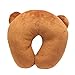 HuaYang Soft Cartoon Style U Shape Neck Rest Pillow Cushion For Car Airplane Travel(Bear)