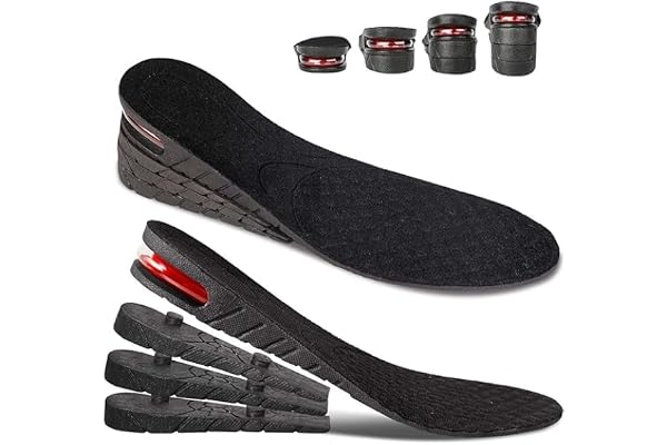 MF Height Increase Insoles for Men & Women Soft 4-Layer Height Hoppers for Men Comfortable Breathable & Adjustable Height Insoles for Men Lift Up To 9cm Height Booster Shoe Heel Orthotic Soles.