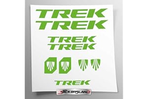 Sticker Kit Compatible with MTB Mountain Bike Frame and Helmet | Decals Sticker Decal Bike Logos | Stickersland® – TREK (Glossy Green)