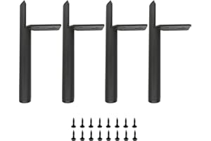 LONGZG Nogi meblowe 15 cm, czarne, metalowe, "zrób to sam", obciążenie do 800 kg, nadają się do sofy/stolika kawowego/szafki pod telewizor/łóżko i inne meble