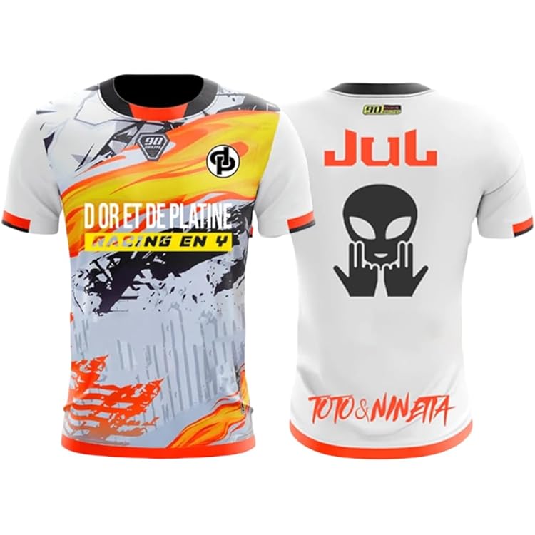 T-Shirt Maillot De Foot JUL Édition Limitée – T-shirt Rose, Taille M, Inspiré Du Rappeur Marseillais