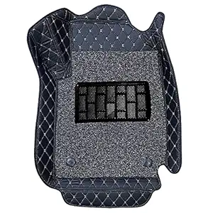 Kingsway PVC 7D Car Floor Mats for Mahindra XUV 300 (Model Year : 2019 Onwards | Black Color)