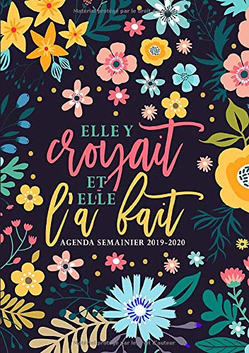 Télécharger Elle y croyait et elle l'a fait : agenda semainier 2019-2020: Du 1er juillet 2019 au 30 juin 2020 : PDF Ebook En Ligne