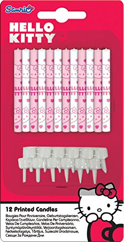 12 Geburtstagskerzen Hello Kitty