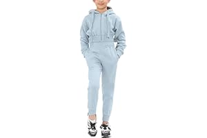 NY Deluxe Edition Girls Crop Tracksuit Set Kids Crop Zip Hooded Top & Jog Botttom Age 7 to13 years