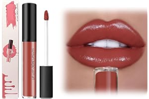 LAOCAF Lippenstift mit Cremiger Textur, Wasserfest, 2024 Neuer Lipgloss, Lang Anhaltender Charme, Glatte Schimmertextur, Lipgloss 24 Stunden Halt (#12, one)