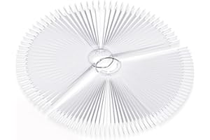 WEIYI Set da 100 Unghie Finte Ventaglio Trasparenti Rettangolari，Strumenti di Manicure e Nail Art di Alta Qualità，Ideali per Estetisti Professionisti e Appassionati di Nail Art，Espositore da Mensola Incluso