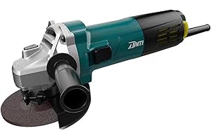 DNTI Câble Meuleuse d'angle 125 mm Vitesse de rotation à vide 11000 tr/min Grinder Angle Grinder Protection Disque Tête d'engrenage en métal Protection anti-redémarrage Grinder d'angle pour polissage