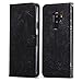 Produktbild HUDDU Compatible for Schwarz Schutzhülle Samsung Galaxy S9 Plus Hülle Blumen Schmetterling Embossed Flip Handyhülle SlLeder Tasche Wallet Case Cover Ledertasche Kartenfach Stand Klapphülle Mädchen