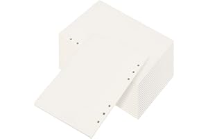 JEUIHAU 10 Pack A5 Dotted Refills Paper, 6 Hole Dotted Planner Inserts Page dot Grid Paper, 450 Sheets/900 Pages Punch Binder Loose Leaf Paper for A5 Notebook Journal Travel Diary DIY Project