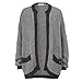 Produktbild rich&royal Cardigan - Glanzgarn - Comfort Fit - Grobstrick - Grau - Größe S