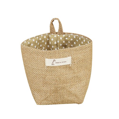 Lumanuby 1pcs Sac de rangement Toile de jute toile de lin petit sac suspendu jute pet sac de transport Lavable Sac de voyage pour camping, randonnée, activités en plein air