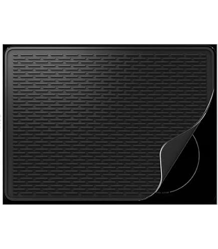 Coprifornelli In Silicone Grigio 76x53 Cm, Antigraffio, Resistente Al Calore 230°C, Antiscivolo, Lavabile, Per Piani Cottura E Banconi