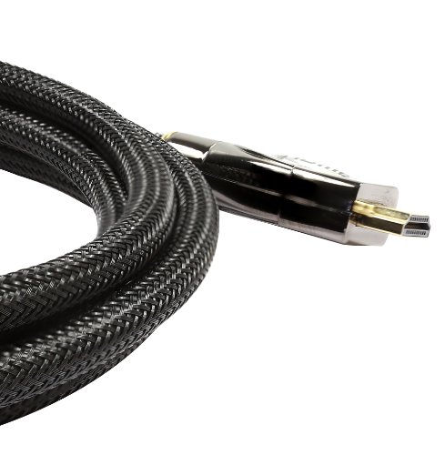 Laptone’s Platinum 3D High Speed HDMI-Kabel HDMI Kabel mit 24K vergoldeten Anschlüssen 4-fache Abschirmung – HDMI 1.4 – 24k vergoldete Anschlüsse – Full HD – 1080p – 1M / 2M / 3M / 5M / 7M / 10M Meter Kabellänge für 3D TV, Xbox 360, Play Station 3 (PS3), Plasma, DVD, Blu-ray, HDTV, LCD, LED TV (1M High Speed HDMI-Kabel) - 3