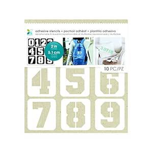 Momenta Varsity Font Adhesive Fabric Stencil Numbers Amazon In
