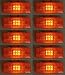 Produktbild 10 Stück orange 12 V Seite Outline Marker Lights mit 4 LEDs Trailer Chassis Truck LKW Caravan